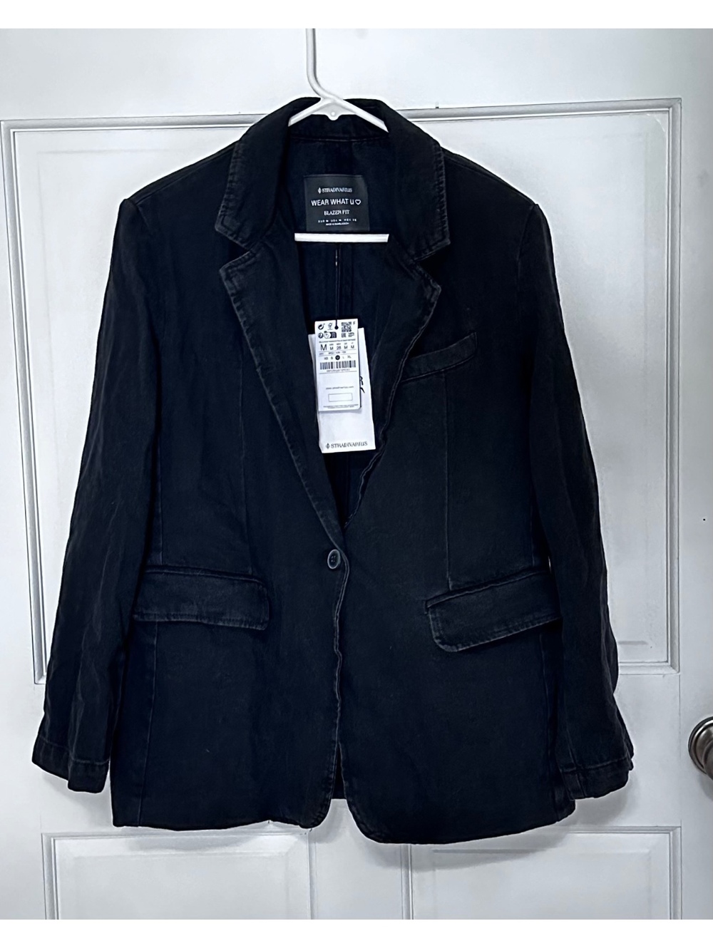 Stradivarius Wear What You Want / Blazer Fit Black Denim BlazerSize M Brand New